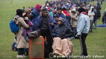 Біженці на німецько-австрійському кордоні