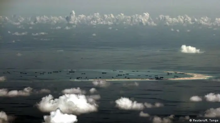 Südchinesisches Meer Spratly Inseln Luftaufnahme