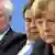 German Chancelor Angela Merkel sits with Vice Chancelor Sigmar Gabriel and Horst Seehofer
