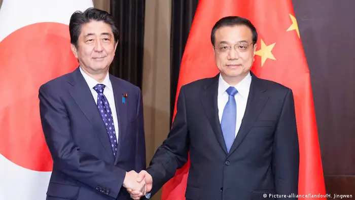China Japan Li Keqiang und Shinzo Abe