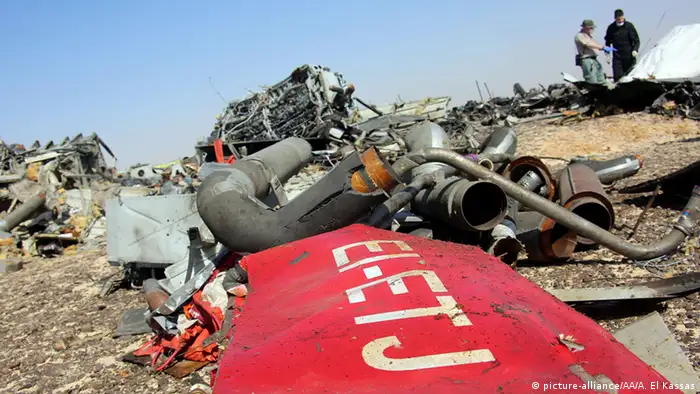 Russland Ägypten Flugzeug-Katastrophe Trümmerteile