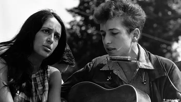 Joan Baez und Bob Dylan 1963 Washington USA