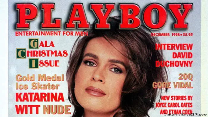 Katarina Witt on the cover of Playboy, Copyright: picture-alliance/ZB/Playboy
