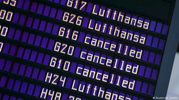 Deutschland Lufthansa Streik der Flugbegleiter