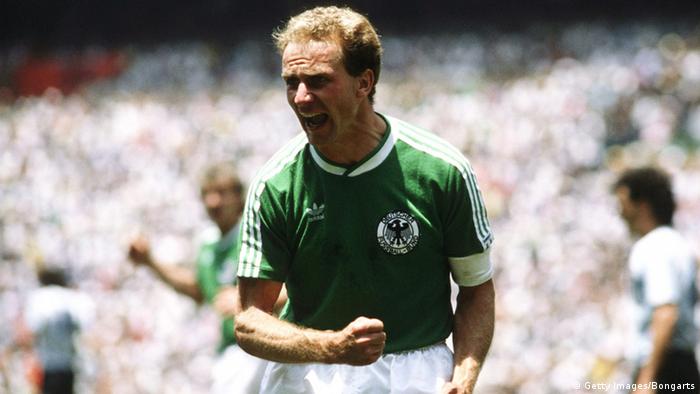 Karl-Heinz Rummenigge im WM-Finale 1986 im grünen DFB-Trikot