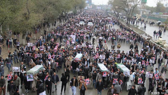 Afghanistan Demonstration Gerechtigkeit Volksgruppe der Hazara