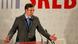 Serbian Aleksandar Vucic gestures with his arms during a conference speech. Serbian Aleksandar Vucic gestures with his arms during a conference speech.