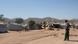 A man looks at tents pitched across an arid plain. Photo: Copyright: Milena Belloni A man looks at tents pitched across an arid plain. Photo: Copyright: Milena Belloni