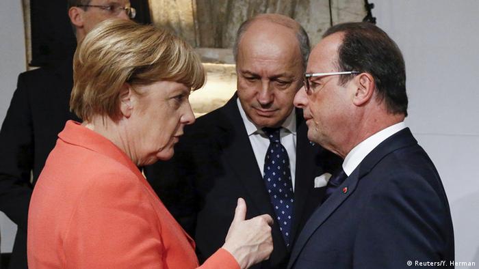 Merkel and Hollande in Malta