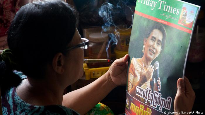 Myanmar Parlamentswahl Sieg Aung San Suu Kyi Presse Zeitung