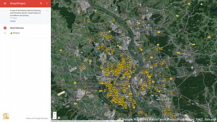 Google Map of the hop3.de project in Cologne