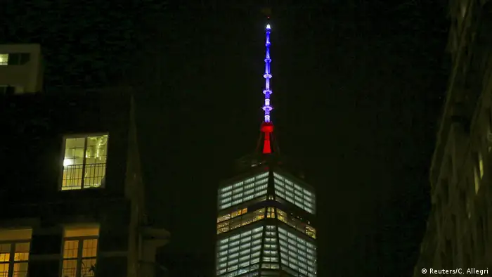 Frankreich Terror in Paris Reaktionen USA New York One World Trade Center