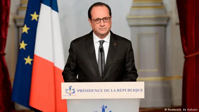 Frankreich Terror in Paris Hollande im Elysee Palast