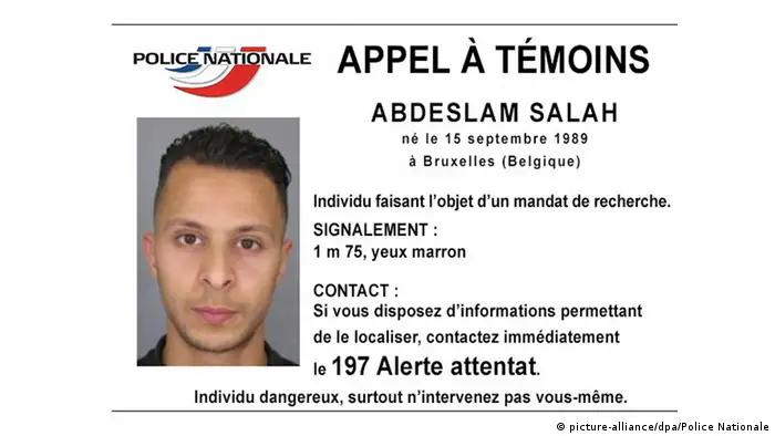 Frankreich Paris Terroranschläge Fahndungsfoto Abdeslam Salah