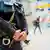 Ein Polizist mit Waffe im Hauptbahnhof in Hannover, Foto: dpa