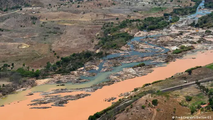 Brasilien Staudammbruch bei Mariana Rio Doce