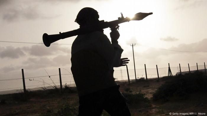 A member of a rebel militia in Libya