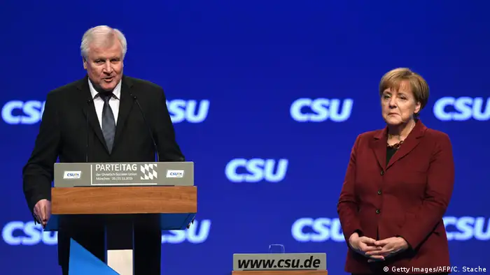 Angela Merkel und Horst Seehofer CSU Parteitag