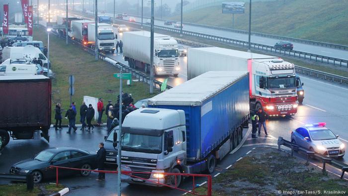 Протесты водителей грузовиков