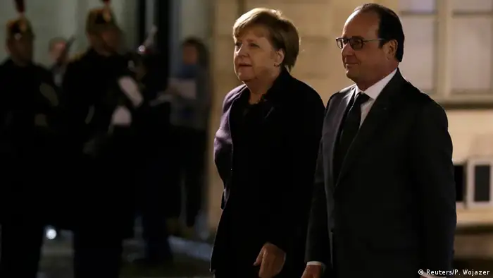 Frankreich Angela Merkel & Francois Hollande in Paris