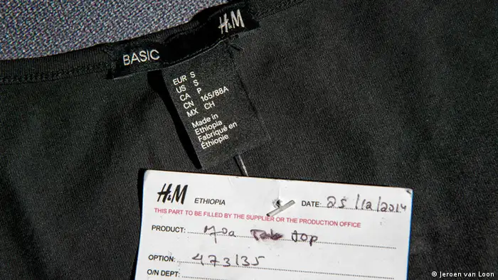 Clothing giant H&M is one of the companies producing its garments in Ethiopia