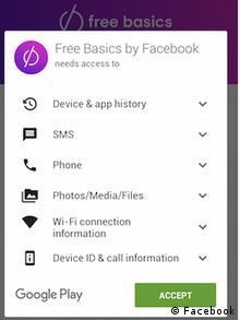 Screenshot Facebook Free Basics