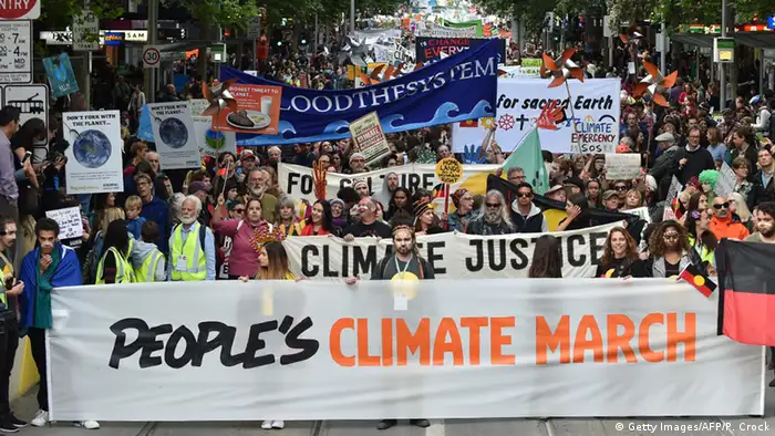 Australien Melbourne Anti Klimawandel Demonstration 