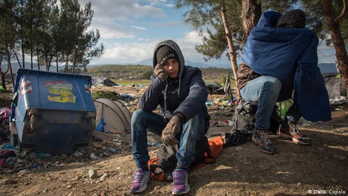 Лагерь беженцев на границе Греции и Македонии