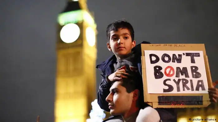 Großbritannien, london, protest, syrien, IS