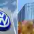 Volkswagen und Deutsche Bank Logo
