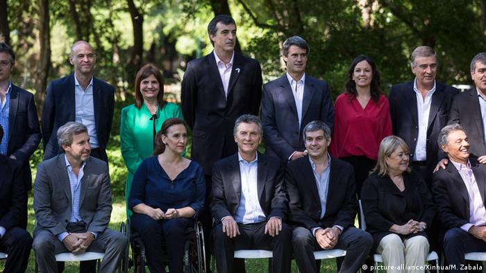 Argentinien Regierungskabinett Gruppenbild Ausschnitt
