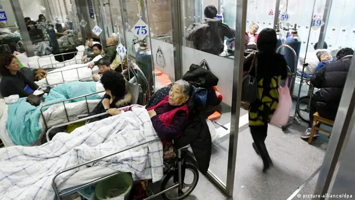 Überfülltes Krankenhaus in China