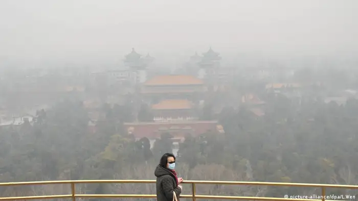Peking China Smog Übersicht 