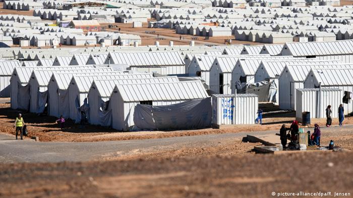 Azraq refugee camp in Jordan