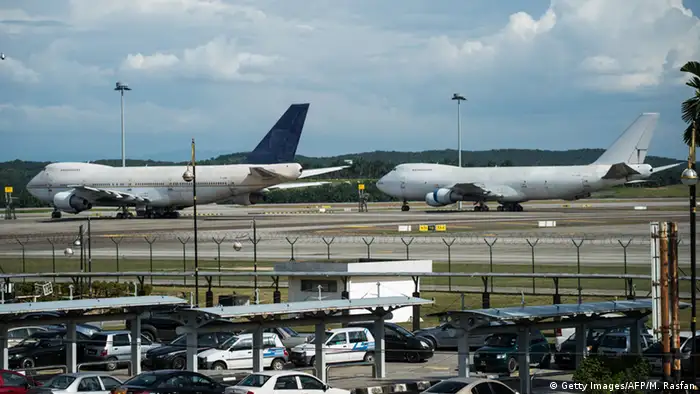 Malaysia Herrenlose Flugzeuge Typ Boeing 747 am Flughafen Kuala Lumpur