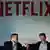 Chief Content Officer of Netflix Ted Sarandos (L) and the CEO of Netflix Reed Hastings, Copyright: picture-alliance/dpa/Miguel A. Lopes