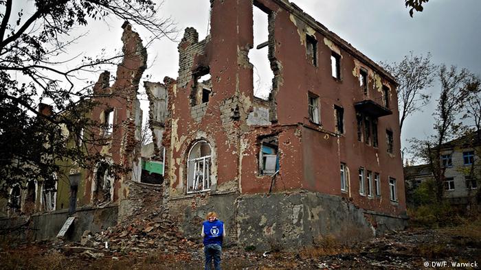 Zerstörtes Haus (Foto: DW/F. Warwick)