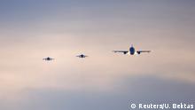 10.12.2015 ***** German air force Tornado jets and a tanker aircraft approach to land at an airbase in Incirlik, Turkey, December 10, 2015. The first the German air force Tornado reconnaissance jets will take off for Turkey's Incirlik air base on Thursday, to support the military campaign against Islamic State. REUTERS/Umit Bektas TPX IMAGES OF THE DAY Copyright: Reuters/U. Bektas