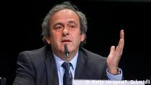 16.6.2014 *** ZURICH, SWITZERLAND - MAY 28: UEFA president Michel Platini attends a press conference prior to the 65th FIFA Congress at Hallenstadion on May 28, 2015 in Zurich, Switzerland. (Photo by Philipp Schmidli/Getty Images) Copyright: Getty Images/P. Schmidli
