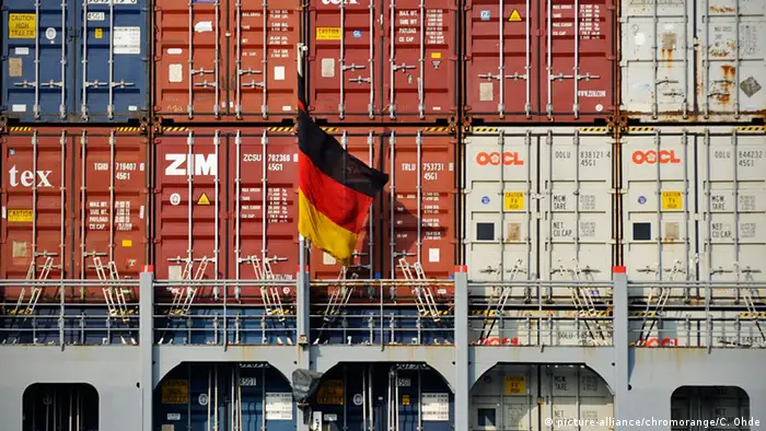 Hamburg Deutsches Containerschiff Fahne