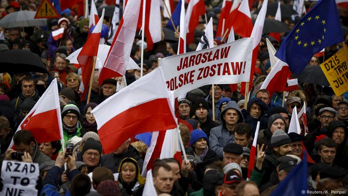 Polen Warschau Demonstration Anti Regierung