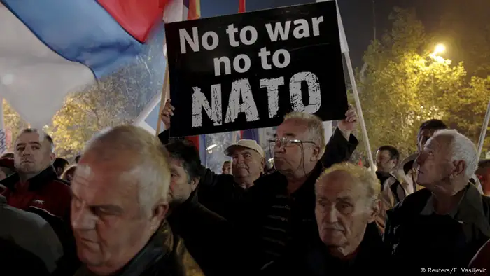 Montenegro Podgorica Proteste gegen die NATO