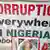 Nigeria Plakate und Aufkleber gegen Korruption