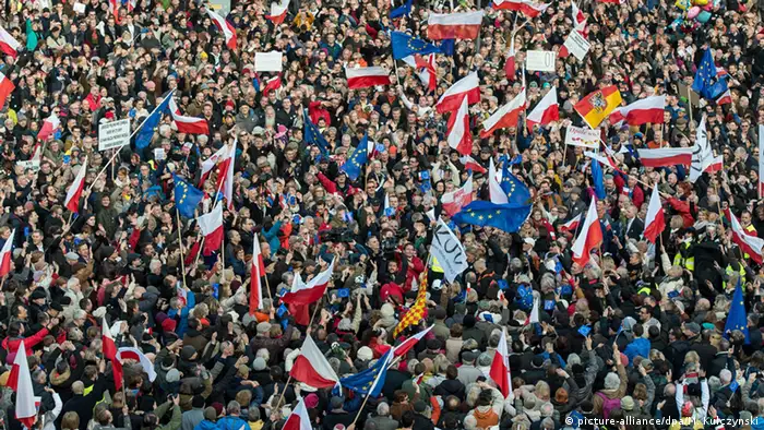 Polen Demonstration Anti-Regierung