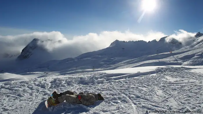 Deutschland Zugspitze Snowboarder