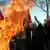 Iranian protestors burn Danish flags as they chant slogans in front of the Austrian Embassy, the country which currently holds the presidency of the European Union, over drawings of the Prophet Muhammed in European newspapers, in Tehran, Iran, Monday, Feb. 6, 2006.