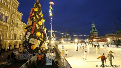 Moskau Roter Platz Weihnachtsbaum