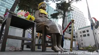Seoul Südkorea Statue Comfort Woman vor der japanischen Botschaft