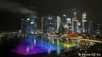 Silvester 2015 2016 Singapur Marina Bay