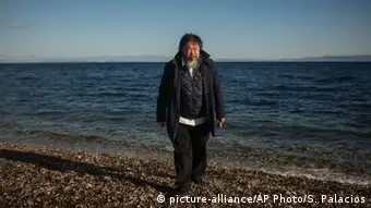 Griechenland Lesbos Ai Weiwei Strand Flüchtlingsaktion